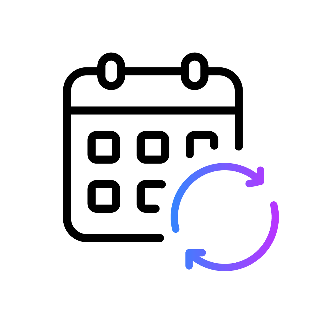 Icon zeigt Kalender mit Termin